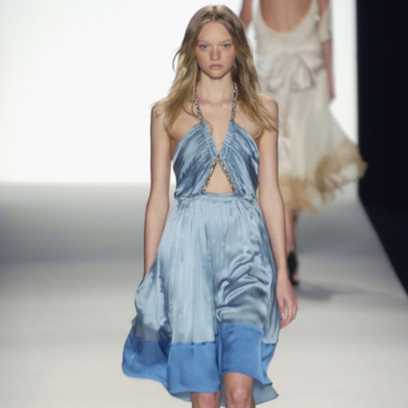 Chloe Bejeweled Silk Halter Rhinestone Dress Vintage Chloe Phoebe Philo Dress - Picture 8 of 9